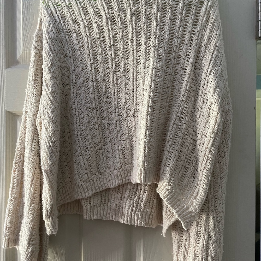 Natural Life “Love This Sweater” Cream L/XL
